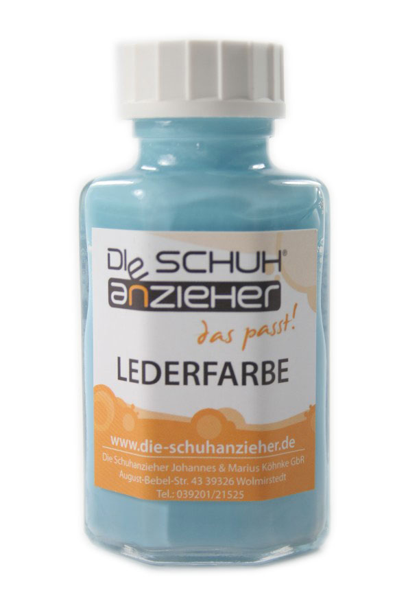 24,98€/100ml) Die Schuhanzieher Lederfarbe Leder färben hellblau