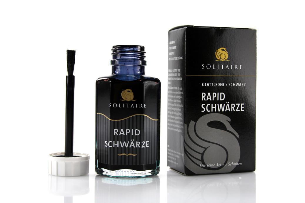 Solitaire Rapid Schwärze Lederfarbe schwarz 50ml z241